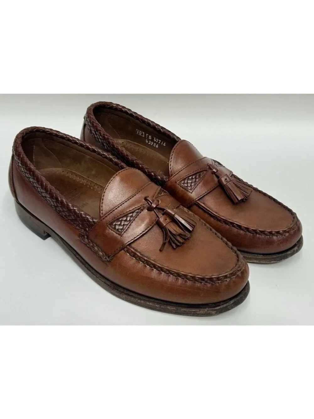 Allen Edmonds Maxfield leather loafers shoes mens size 10 brown 47716 Tassel